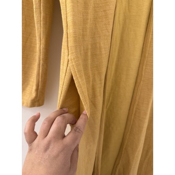 Free People Beach Women's Bicostal Open Front Duster Maxi Gold Cardigan Size SM - Picture 5 of 8